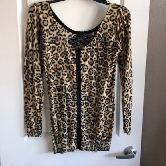 Betsy Leopard print cardigan - Picture 1 of 5